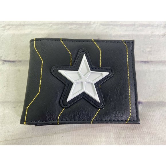 Marvel The Falcon and the Winter Soldier Black PU Faux Leather Bi-Fold Wallet - Picture 5 of 10